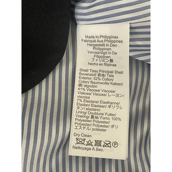 J.Crew Blazer Womens 2 Black Two Button Stretch Lined Tailored Suit Jacket BP095 - Picture 10 of 12